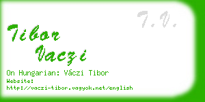 tibor vaczi business card